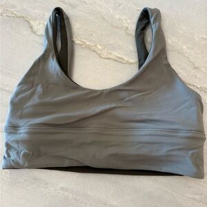 Lululemon Align sports bra. Size 8. Grey sage and olive green reversible colors.